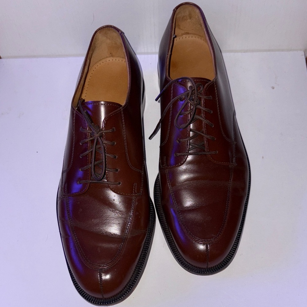 Cole Haan Dark Brown Leather Oxfords EXCELLENT CONDITION mens dress shoes 10